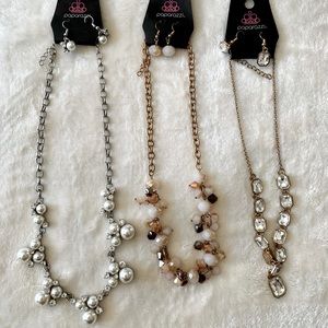 Paparazzi 3 Necklaces & 3 Earrings